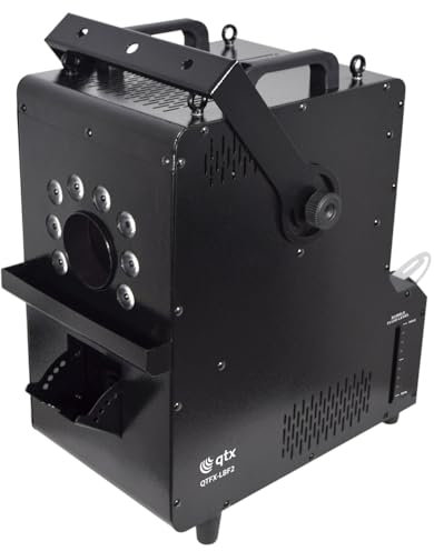 QTX | QTFX-LBF2: Multi-Effect LED Bubble & Fog Machine with RGB+UV Lighting, 800W Fogger, and DMX Control | Smoke, Bubble and Fog All In One