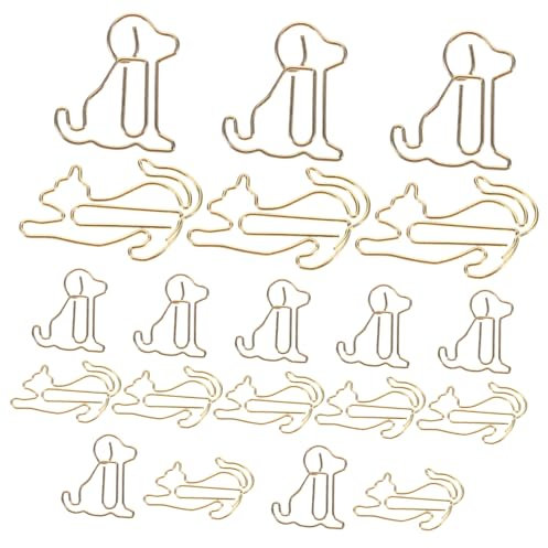 PLAFOPE Büroklammern in Hund-form Schöne Büroklammern Tragbare Büroklammer in Katzenform Papierclips Für Büro Und Schule