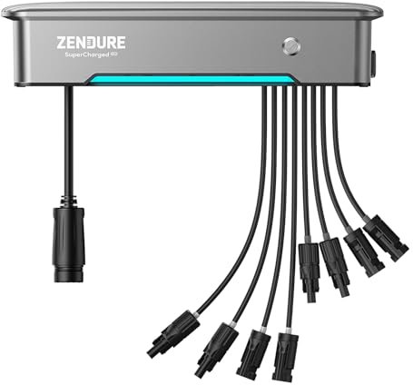 Zendure SolarFlow Balkonkraftwerk, Hyper 2000 Eingebaute Mikrowechselrichter, 1200W Ausgang, TOU, 1800W Solar Eingang, Bidirektionales 1200W AC-Laden, Kompatibel mit AB Akkus