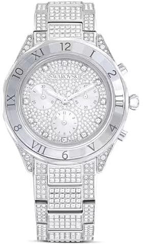 Swarovski Dextera Edelstahl Schweizer Uhr für Damen Silber, Silber, Klassisch