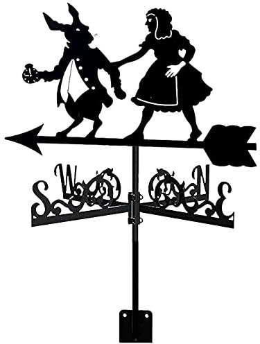 OLSKFUH Girouettes Animal Chien Cour Extérieure Girouette Girouette en Fer Forgé Support en Métal Girouette Extérieur Toit Jardin Montage Cour Décor Girouette Indicateur De Direc,