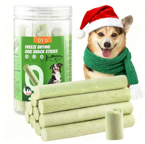 DYD Gefriergetrocknete Hundesnacks aus Kabeljau (11 cm) | Natürliche Kausticks für Hunde mit Omega-3 | Zahnpflege & Training Leckerli | Proteinreiche Snacks für Hunde