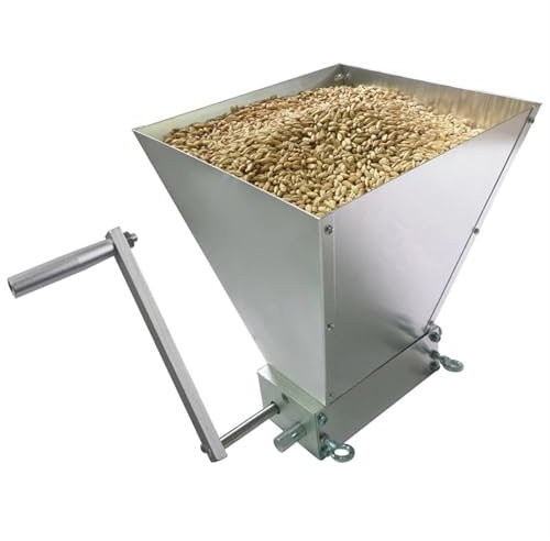 Electric Mixer Grinder, Stainless 2-Roller Barley Malt Mill Grain Grinder Crusher for Dropshipping for Grinding Various Dried Cereal/Herb/Spice/Nut(Bianco)