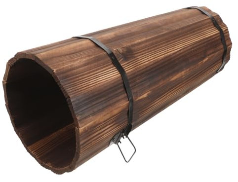 SOLUSTRE Regenschirmständer Holz Mittelgroß Stabiler Regalschirmhalter Flur Eingangsbereich Schirmkorb Mit Glatter Oberfläche Für Faltschirme Und Kurze Schirme