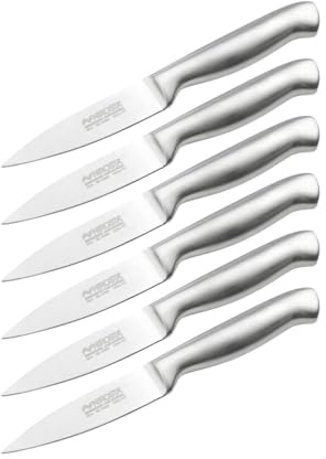 Nirosta 9320650 Lot de Couteaux de cuisine, Couteau de découpe, Couteau à légumes, Lame de 8,5cm, Argenté, Acier inoxydable, 20x2cm