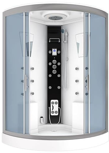 AcquaVapore Dampfdusche Sauna Dusche Duschkabine D26-TH-EA 130x130 cm OHNE 2K Scheiben Versiegelung