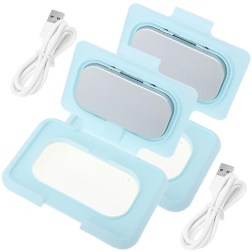 Cabilock 2 pezzi Scalda Salviette Umidificate Portatile in Abs Riscaldatore Salva Salviettine Morbide per Scaldasalviette per Casa e Auto Comodo e Facile da Usare