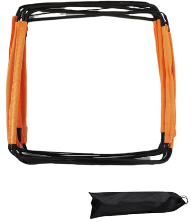mophrati Koordinationsleiter für das Training im Freien, Fußball Fußball Fußarbeit und Balance, Fußarbeitsleiter, Balance Tuch, schwarz+orange, 12 Gitter