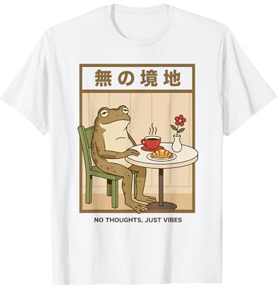 No Hay Pensamientos, Solo Vibraciones, Cabeza vacía, Rana, Zen japonés Camiseta