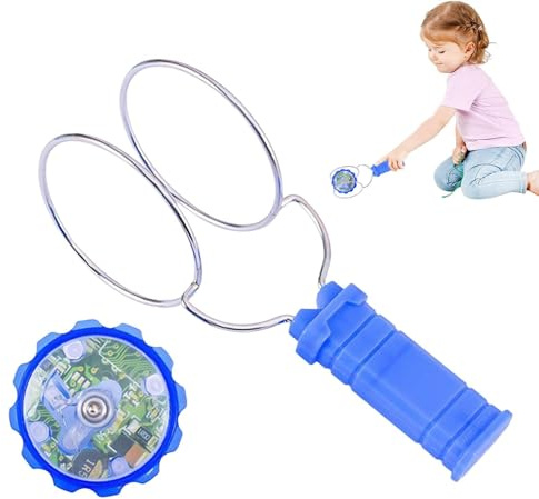 Zestivra Magic Rail Twirler Spielzeug – Blinkendes magnetisches Gyro Rad, Tragbarer Schienenwirbel mit Leuchteffekt | Yo-Yo ähnlicher für Kinder als sensorisches Zappelspielzeug