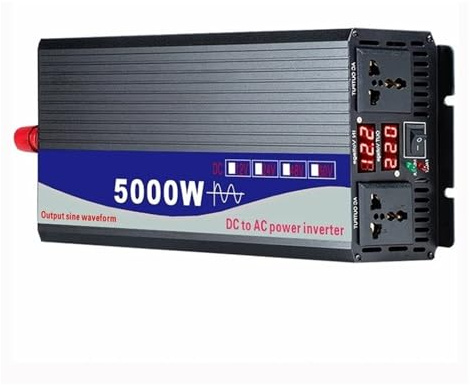 Inverter Onduleur 3000/4000/5000 W Convertisseur De Tension CC 12 V 24 V 48 V vers CA 220 V Transformateur Solaire À Double Affichage Numérique Convertisseur Tension(12V,220V(60HZ) Uni,5KW)