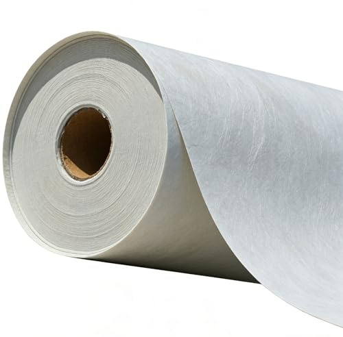 50m Lámina Impermeable Para Baño Alfombrilla De Desacoplamiento Para Azulejos Cinta Impermeabilizante Evita Filtraciones Agua Baños Duchas Piscinas 0,8 Mm De Gro(Size:1.15x50m(3.7x164ft),Color:blanco)