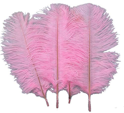 Sowder 20pcs Natural 10-12inch (25-30cm) Straußenfedern Feder für Hochzeit Mittelstücke Home Decoration(Rosa)