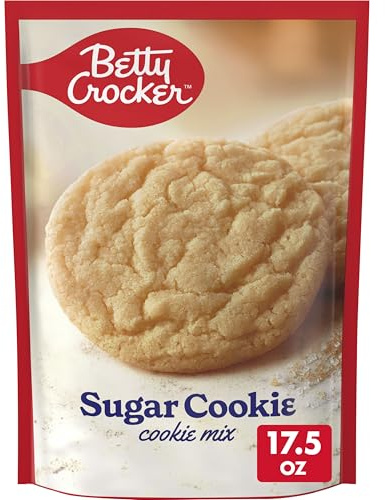 Betty Crocker Sugar Cookie Mix Backmischung 496 g | Klassischer Kauzuckerkeks, Mix, Drop & Bake, ideal für Partys, Geschenkkörbe und Urlaubsdekoration