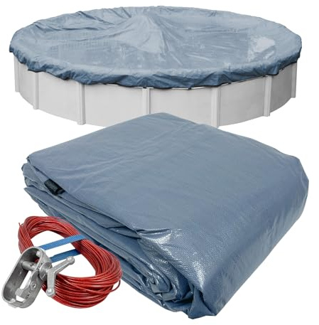 Robelle 3418-4 Pool Cover for Winter, Premier, 18 ft Above Ground Pools