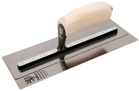 Nela Premium SuperFLEX Stainless Steel Finishing Trowel 11 x 4.3 Wood Handle