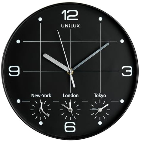 Unilux Wanduhr On Time, 30cm, schwarz