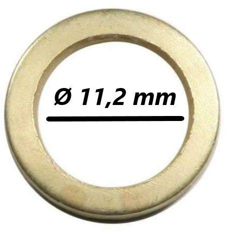 100 anneaux pour paumelles - Diamètre extérieur : 15,8 mm - Diamètre intérieur : 11,2 mm.