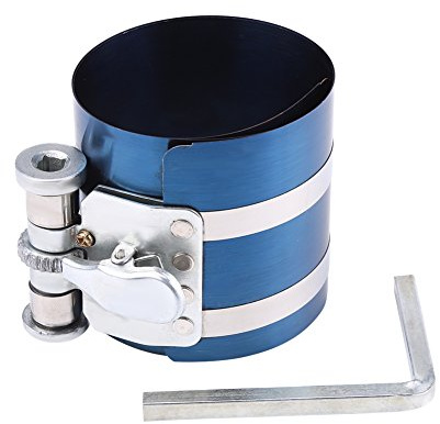 Qiilu Instalador de Pistones, Ajustable Kit de Extracción de Carraca para Anillo del Compresor del pistón del Motor del Coche - 53 mm - 125 mm