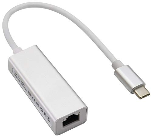 zdyCGTime Cable de Type-c Macho a RJ45 Hembra Gigabit Ethernet, convertidor LAN de Red USB-C,Compatible con 10/100/1000 Mbps.Compatible con Windows,Switch,Android y Otros Sistemas (23cm/1Pieza)