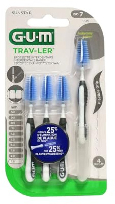 GUM Interdentalbürste, 2,6 mm, 4 Stück, Grau, Wiederverwendbar, Manuell