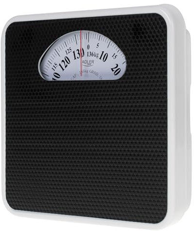 ADLER Badezimmerwaage Mechanisch - 136kg Kapazität, Kein Strombedarf