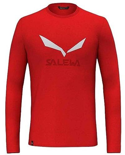 Salewa Solidlogo Dry Long Sleeve Tee Men, Flame, 2XL
