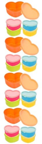 Amosfun 20pcs Mini Sauce Boxes Leakproof Lids Storage Containers Spice Box Food Containers