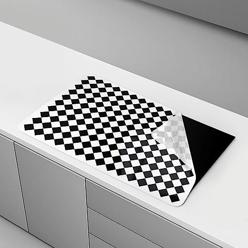 Plomevry Large Silicone Induction Hob Protector Mat 78x52cm, Multifunctional Hob Cover Mat Cooktop Scratch Protector