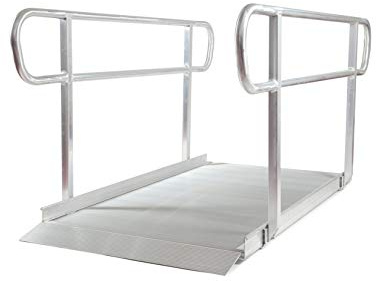 The Ramp People Wheelchair Ramp With Handrails 3ft - 12ft (3ft) | Outdoor Access Wheelchairs, Walkers, Mobility Scooters Anti-slip Safety Edges 350kg Capacity Doorstep, Step Kerb