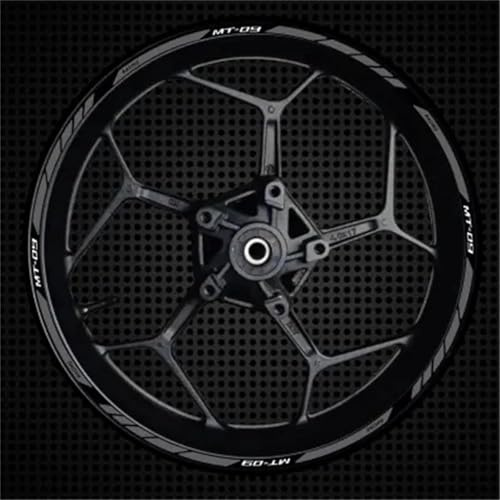 JAYWIS Moto Llantas Pegatinas Pegatinas para Rueda De Motocicleta para Y&amaha MT-09 MT09 MT 09, Cinta Reflectante De Rayas para Llanta De Carreras, Decoración Modificada Ruedas Calcomanías(Color 13)