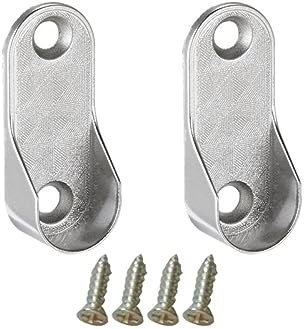 ANDRESLAD Herrajes para Muebles Soportes para Varillas De Ropa Soporte para Tubo De Armario