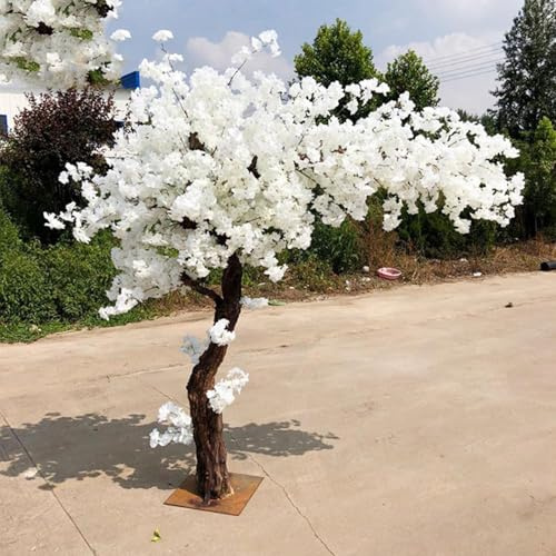 XINRISHENG 1.8x1m, Albero di Fiori di ciliegio Bianco-Fiori di ciliegio Fiori Artificiali Albero -Fiori di Seta di Colore Bianco Piante-Alberi di ciliegio all'aperto al Coperto