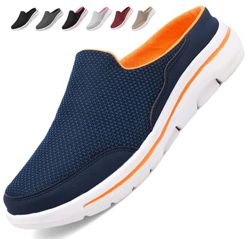 Acfoda Mules et Sabots Homme Femme Respirants Confortables D'Été Chaussures de Jardin Antidérapantes Légère Sandales Clogs Orthopédiques Intérieur Extérieur Bleu 43