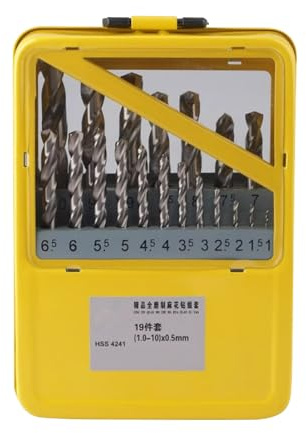 Hitburu Metal Twist Drill Bit Set - Anti-Slip Multipurpose Insert Driver Bits,Screwdriver Hand Tool Portable Assorted Accessories for Furniture Machinery Computer