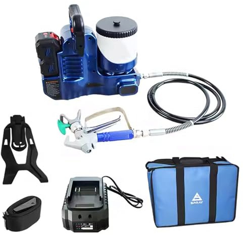 DHMYDPDZ Pistola a spruzzo airless, Pistola a spruzzo elettrica, Pistola a spruzzo Professionale, capacità 1,2 l, 6 velocità Regolabili, Pistola a spruzzo da Parete con Tubo Flessibile
