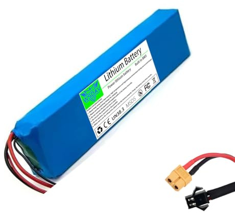 WSDAV Batteria al Litio Ricaricabile per Monopattino Elettrico da 36 V, 6,6 Ah, 7,8 Ah, 9 Ah, per Skateboard e Auto da Equilibrio da 324 W, Accessorio di Ricambio,36v 7.8ah,XT60+SM