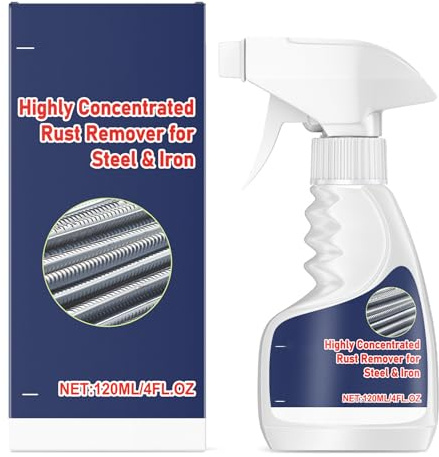 Potente Metallo Rimozione della Ruggine,Spray per Rimuovere la Ruggine,Potente Spray Rimuovi Ruggine,Spray per Rimuovere la Ruggine,Rimozione della Ruggine per Metallo Spray Anti Ruggine,120 ml