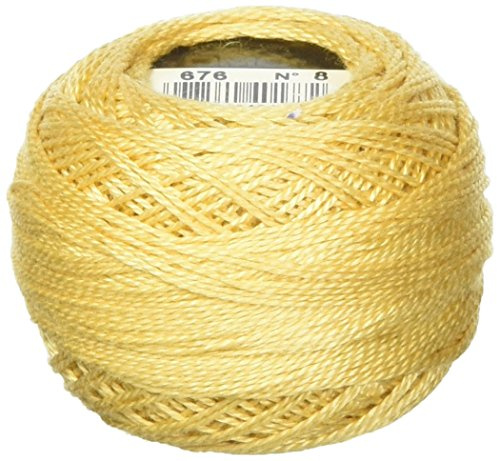 DMC 116 8-676 Pearl Cotton Thread Balls, Light Old Gold, Size 8