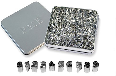 PME AN360 Edelstahlausstecher für Alphabet und Zahlen, Sortiment, 36-teilig, Edelstahl, Silver, cm, 2 x 2 x 2 cm, 1 Einheiten