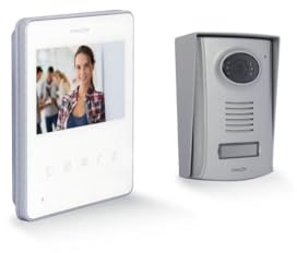 Chacon Visiophone filaire écran couleur 4,3'' IP44 Blanc