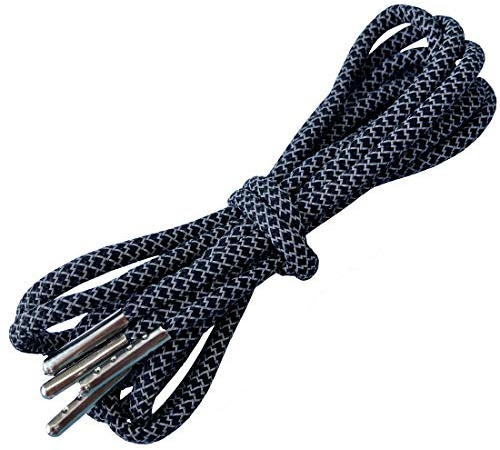 goodlace Reflective Shoe Laces Round Shoelaces Rope with Metal Head for Sneakers & Athletic Shoes 47