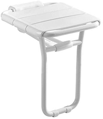 HUOQILIN Duschklappsitz/Duschhilfe Duschsitz/Duschstuhl Weiß/Sicherheitssitz Bis 150 Kg