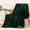 Yebeda Manta Waffle 130 x 170 cm, Manta para Sofa Polar Cálida Cama de Franela Super Suave, Acogedora y Aómoda, Verde Scuro