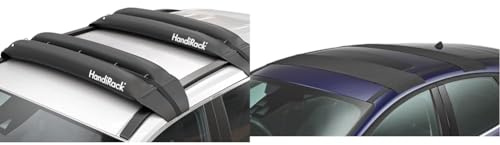 HandiWorld HandiRack Universellt Takräcke för Bilar - Quick Fit Tunga Takstänger - Svart & HandiWorld HandiRack Universal Car Roof Rack Anti-slip Pads