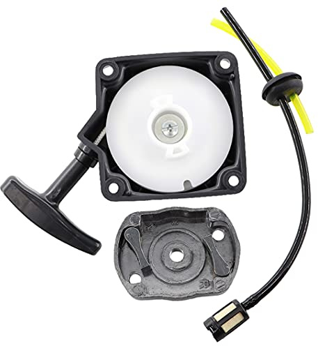 MCHNIC Seilzugstarter Rückstoßstarter mit Mitnehmerplatte für 33cc 43cc 47cc 49cc 50cc Pocket Dirt Bike Gas Scooter Mini Chopper ATV Quad für Motorsense Rotfuchs Tarus Fuxtec Timbertech BC52 BC520