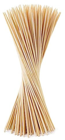 BigDean 100x Pflanzstäbe aus Bambus - Rankhilfe Tomatenstangen Holz Rankstäbe Bambusstäbe 90 cm Pflanzenstäbe Anzuchtstäbe