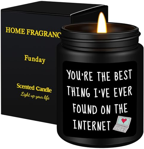 Homsolver Gifts for Boyfriend, Him, Husband, Men, Funny Anniversary Birthday Christmas Valentines Romantic Gifts for Him, Boyfriend, Black Cedar Juniper Sandalwood Candle