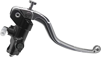 Pompa Freno Radiale 19X17-18-19 Forgiata Con Corpo Pompa Anodizzato Nero, Leva Fissa Lunga Argento (Pomello+Leva) per KTM 990 Super Duke dal 2005 al 2012, CC 990