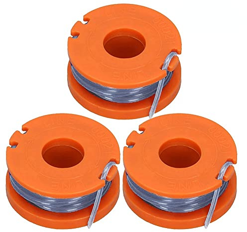 DAZZLEEX 3Pcs Lawn Mower Spool-For SPARES2GO 2.5m Line & Spool for Argos for McGregor MCT1825 Trimmer